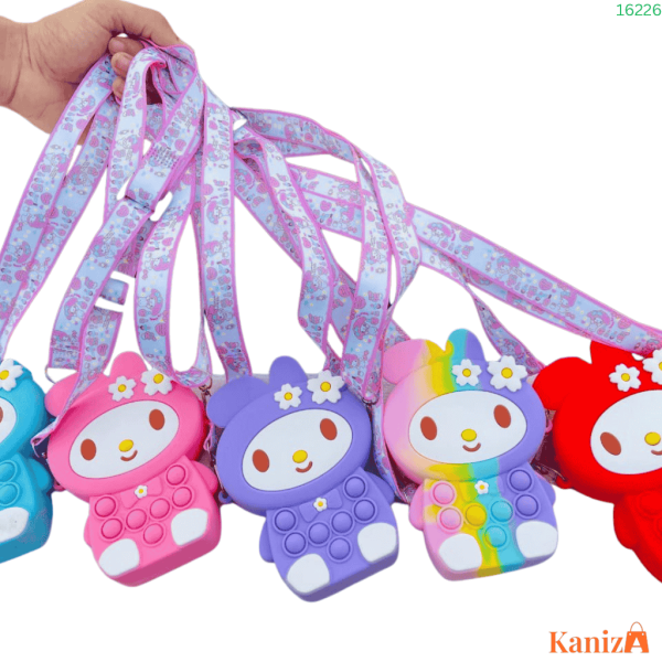 BUY Cute Cartoon Mini Crossbody Bag | Kawaii Kuromi Silicone Coin Purse for Kids