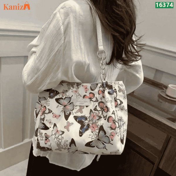 BUY Butterfly Canvas Tote Bag | Trendy Printed Shoulder Tote