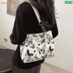 BUY Butterfly Canvas Tote Bag | Trendy Printed Shoulder Tote