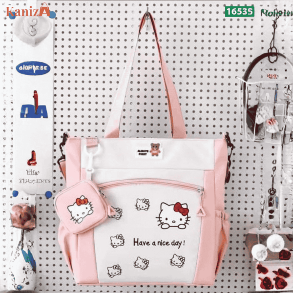 BUY Cute Hello Kitty School Bag for Girls in Bangladesh | Lightweight & Washable