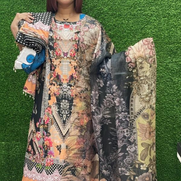 High Quality Ready-Made Micro Fabric Three Piece - আভিজাত্যপূর্ণ রেডিমেড থ্রি-পিস কালেকশন