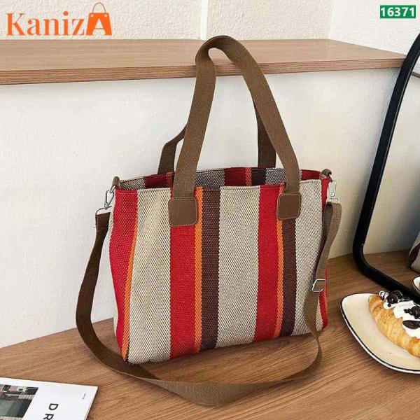 New Striped Tote Bag